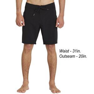 Volcom Men's Standard Lido Solid Mod Stretch 20" Boardshort Classic Black Medium
